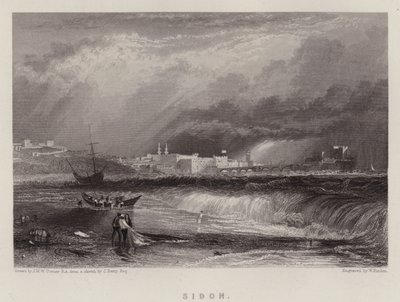 Sidon (renkli taş) by Joseph Mallord William (after) Turner