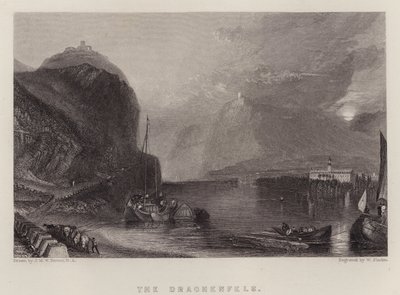 Drachenfels (renkli taş) by Joseph Mallord William (after) Turner