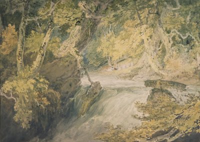 A River in Spate, 1796 dolayları (kağıt üzerine suluboya) by Joseph Mallord William Turner