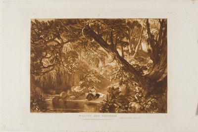 Aesacus ve Hesperie, Liber Studiorum'dan 66 numaralı plaka by Joseph Mallord William Turner