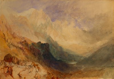 Bir Alp Vadisi, muhtemelen Val d"Aosta by Joseph Mallord William Turner