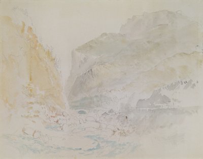 Mavi Akım, St. Gothard (kağıt üzerine sulu boya) by Joseph Mallord William Turner