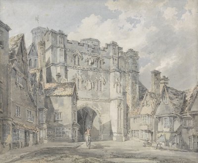 Christ Church Gate, Canterbury, 1793-94 (kağıt üzerinde wc) by Joseph Mallord William Turner