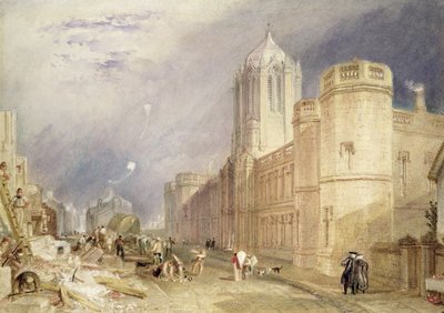 Christ Church, Oxford (kağıt üzerinde wc) by Joseph Mallord William Turner