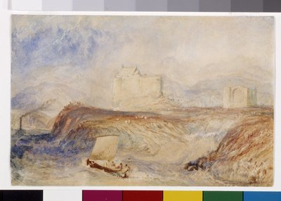 Dunstaffnage (beyaz kağıt üzerine suluboya ve guaj) by Joseph Mallord William Turner