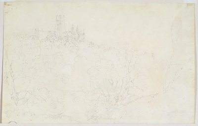 Durham, c.1801 (kağıt üzerine kurşun kalem) by Joseph Mallord William Turner
