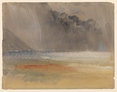 Deniz ve kara üzerinde yığılmış gök gürültüsü bulutu, 1835 - 1840 dolaylarında by Joseph Mallord William Turner