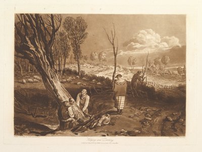 Hedging ve Hendek Açma Liber Studiorum, kısım X, levha 47, 23 Mayıs 1812. by Joseph Mallord William Turner