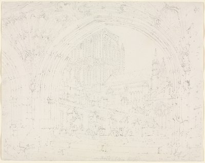 Hereford Katedrali, c. 1793. by Joseph Mallord William Turner