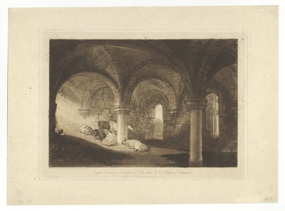 Kirkstall Manastırı Crypt by Joseph Mallord William Turner