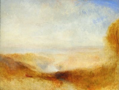 Arka planda bir nehir ve bir körfez ile manzara by Joseph Mallord William Turner