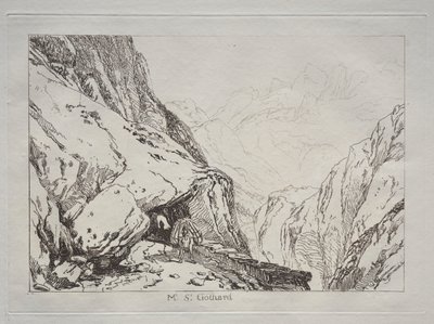 Çalışmalar Kitabı: Mt. Aziz Gothard by Joseph Mallord William Turner