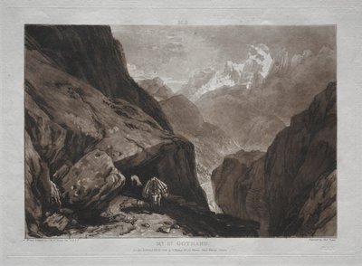 Çalışmalar Kitabı: Mt. Aziz Gothard by Joseph Mallord William Turner