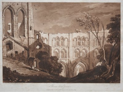 Çalışmalar Kitabı: Rivaux Manastırı, Yorkshire by Joseph Mallord William Turner