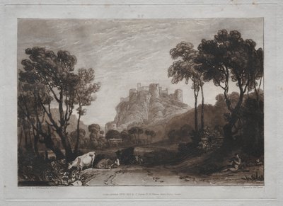 Liber Studiorum: Çayırların Üzerindeki Kale by Joseph Mallord William Turner