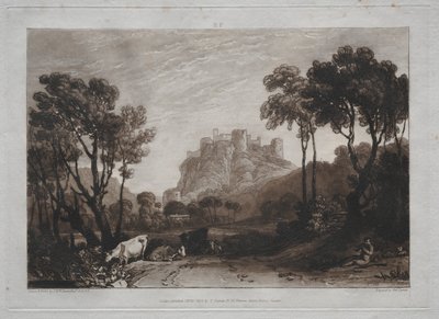 Liber Studiorum: Çayırlar üzerindeki Kale. by Joseph Mallord William Turner