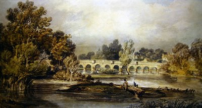 Maidenhead Köprüsü (kağıt üzerine sulu boya) by Joseph Mallord William Turner