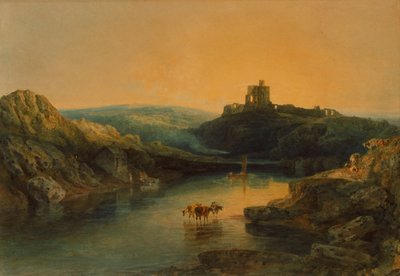 Norham Kalesi: Sabah, c.1797 (kağıt üzerine kurşun kalem ve sulu boya) by Joseph Mallord William Turner