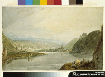 Remagen, Erpel And Linz (gri badana ile hazırlanmış beyaz kağıt üzerine suluboya ve guvaş) by Joseph Mallord William Turner