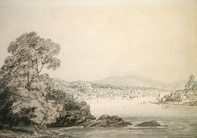 River Scene (kalem, mürekkep ve kağıt üzerinde yıkama) by Joseph Mallord William Turner