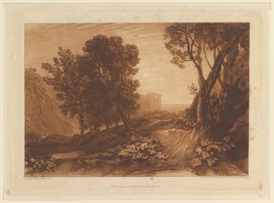 Yalnızlık veya The Reading Magdalen Liber Studiorum, bölüm XI, levha 53, 12 Mayıs 1814. by Joseph Mallord William Turner