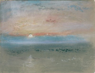 Sunset, c.1830 (gri kağıt üzerine wc ve guaj boya) by Joseph Mallord William Turner