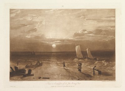 Mildmay Deniz Parçası Liber Studiorum, kısım VIII, levha 40, 11 Şubat 1812. by Joseph Mallord William Turner