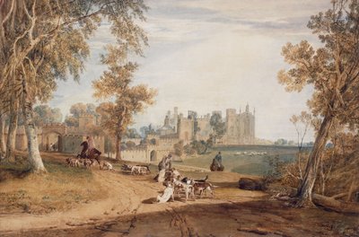 Kuzey-Batı Cephesi, Cassiobury, Av Köpekleri ve Avcılarla, by Joseph Mallord William Turner