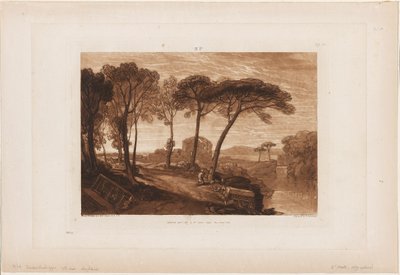 Minerva Medica Tapınağı, Liber Studiorum'dan 23 numaralı plaka by Joseph Mallord William Turner