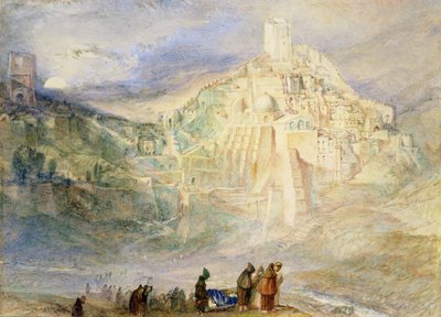 Wilderness A Engedi & Santa Saba Manastırı (kağıt üzerinde wc) by Joseph Mallord William Turner