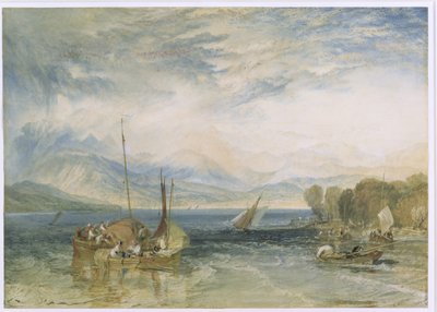 Windermere, 1821 (kağıt üzerinde wc) (restorasyon sonrası) by Joseph Mallord William Turner