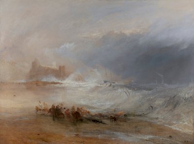 Wreckers - Northumberland Sahili, Kıyı Açıklarında Bir Gemiye Yardım Eden Bir Buharlı Tekne ile by Joseph Mallord William Turner