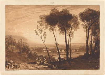 Orta Mesafedeki Köprü by Joseph Mallord William Turner and Charles Turner