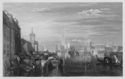 Venedik, Büyük Kanal, Vernon Galerisi'ndeki resimden by after Joseph Mallord William Turner