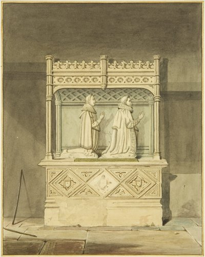 John Aldworth ve oğlu Anıtı (kağıt üzerine suluboya) by Joseph Manning