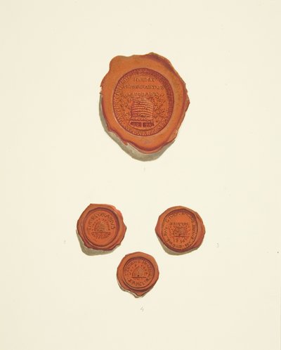 Aziz Petrus Hastanesi Mühürleri (kağıt üzerine sulu boya) by Joseph Manning
