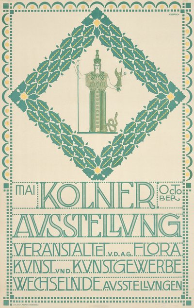 1905 Köln Sanat Festivali için bir afiş, 1905 by Joseph Maria Olbrich