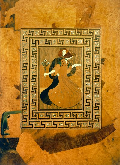 Cesur sahne, müzik salonunun kapısındaki dekoratif kakma, çizim Joseph Maria Olbrich (1867-1908), Viyana, Avusturya by Joseph Maria Olbrich