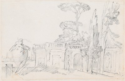 Bir İtalyan Villasının Bahçeleri by Joseph Marie Vien