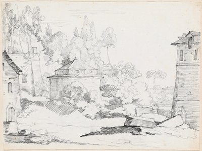 San Teodoro Kilisesi ile manzara by Joseph Marie Vien