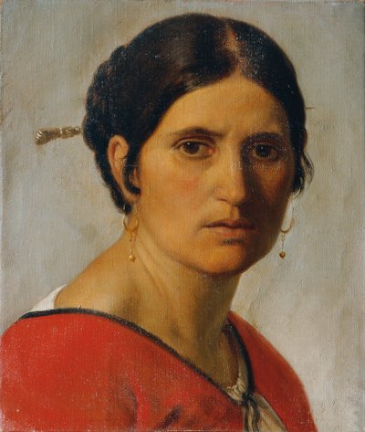İtalyan köylü kadın by Joseph Mathias von Trenkwald