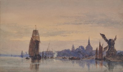 Eider üzerinde Frederickstad, Danimarka by Joseph Murray Ince