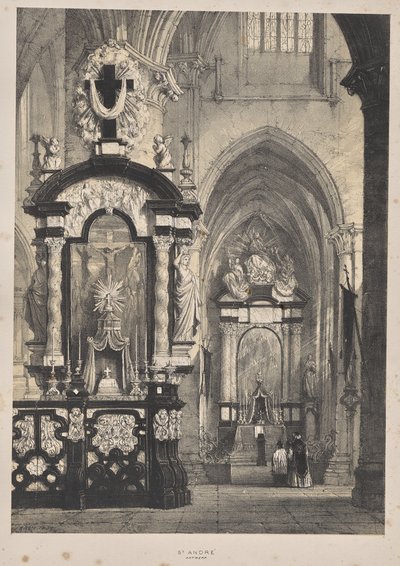 Orta Çağ Mimarisi: St. Andre, Anvers by Joseph Nash