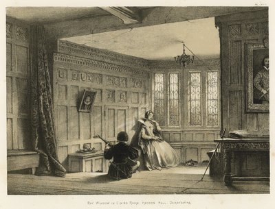 Yemek Odasında Cumbalı Pencere, Haddon Hall, Derbyshire by Joseph Nash