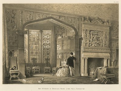 Bay Window in Drawing Room, Lyme Hall, Cheshire  by Joseph Nash