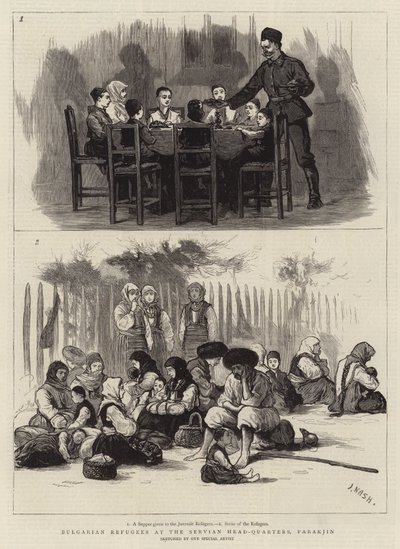 Parakjin, Servian Genel Merkezindeki Bulgar Mülteciler by Joseph Nash