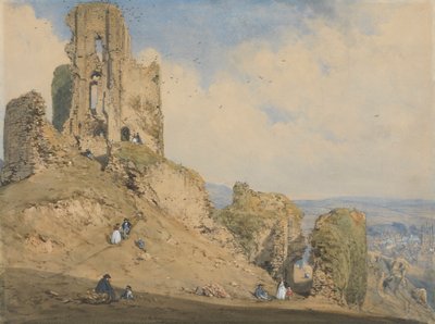 Corfe Kalesi, Dorset by Joseph Nash