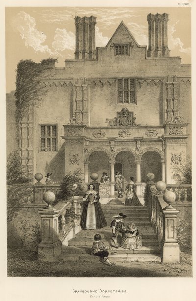 Cranbourne, Dorsetshire, Garden Front  by Joseph Nash