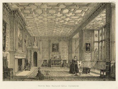 Çizim Odası, Broughton Kalesi, Oxfordshire by Joseph Nash