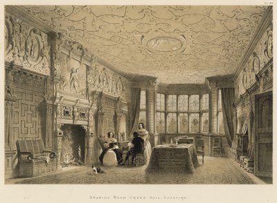 Çizim Odası, Mürettebat Salonu, Cheshire by Joseph Nash